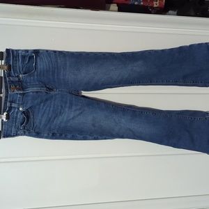 American Eagle High Waist Artist Flare Jeans Size 8 Extra Short